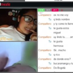 Teen Omegle Spanish girl enjoying with daddy in private chat