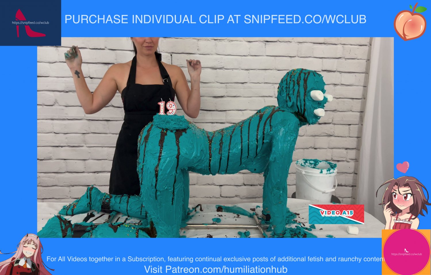 gygakbbt SEXY TEEN STRIPPED AND MADE INTO NUDE BIRTHDAY CAKE HUMILIATION SLIME WET MESSY BONDAGE GAGGED NUDE #GYGakbbT