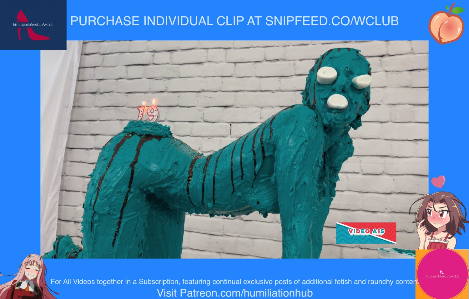 jkcjduoq SEXY TEEN STRIPPED AND MADE INTO NUDE BIRTHDAY CAKE HUMILIATION SLIME WET MESSY BONDAGE GAGGED NUDE #JkCJDUoq