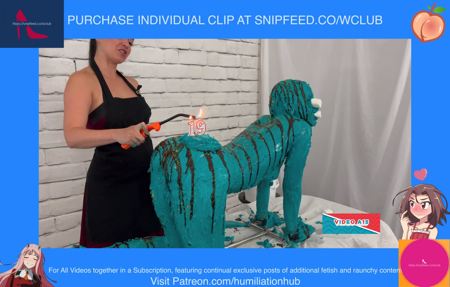 qg103i6b SEXY TEEN STRIPPED AND MADE INTO NUDE BIRTHDAY CAKE HUMILIATION SLIME WET MESSY BONDAGE GAGGED NUDE #QG103i6b