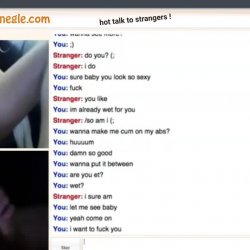 Amateur omegle brunette caresses huge tits and masturbates in video chat