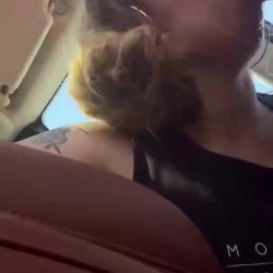 Sucking a BBC in a car