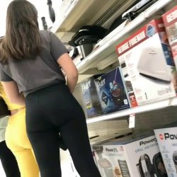 Perfect butt brunette in leggings