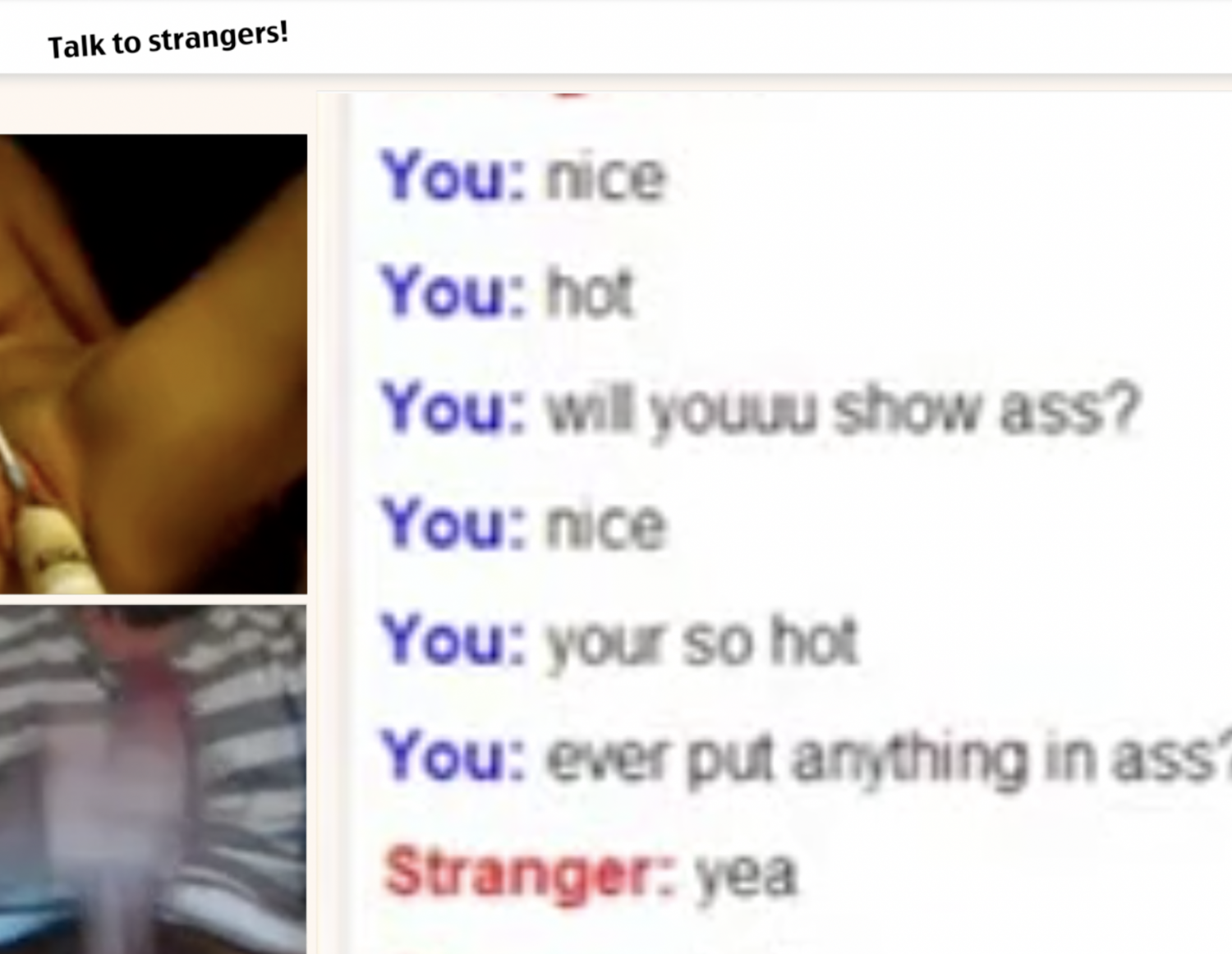 Beautiful girl playing on Omegle's webcam with a strange guy in a live chat room #g6OyBmBI