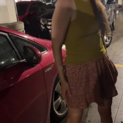 She’s crazy pissing at a parking lot