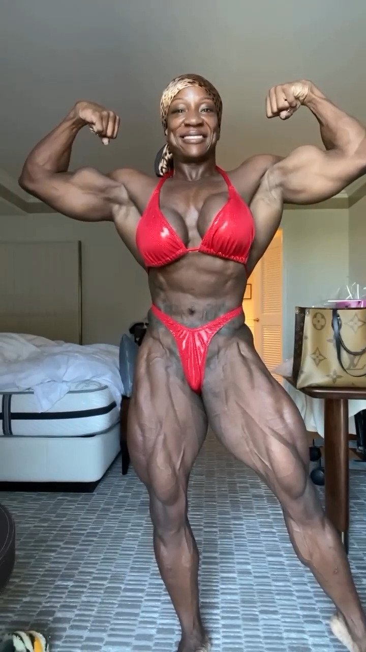 Mrs Martin, her outrageous muscular poses make the judges so hard #kjE3BFpF