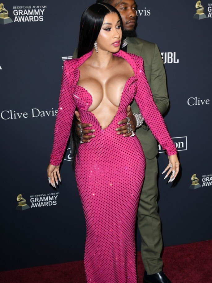 Cardi B Sexy Dress Big Boobs #LaXwFBEP