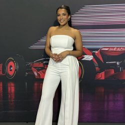 Beating off to that brown F1 reporter again. Fuck yeah. Shake your tits bitch
