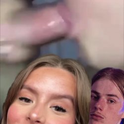 Hot slut sucking for facial