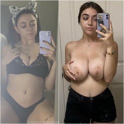 Sneaky big tits on off
