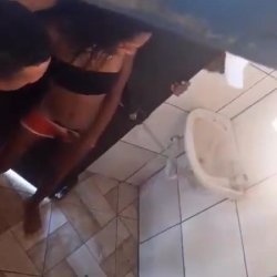 was caught by her father having sex in the bathroom