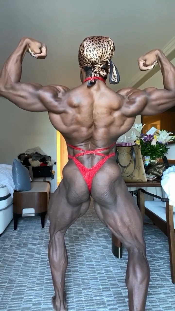 Mrs Martin, her outrageous muscular poses make the judges so hard #TivtMuhd
