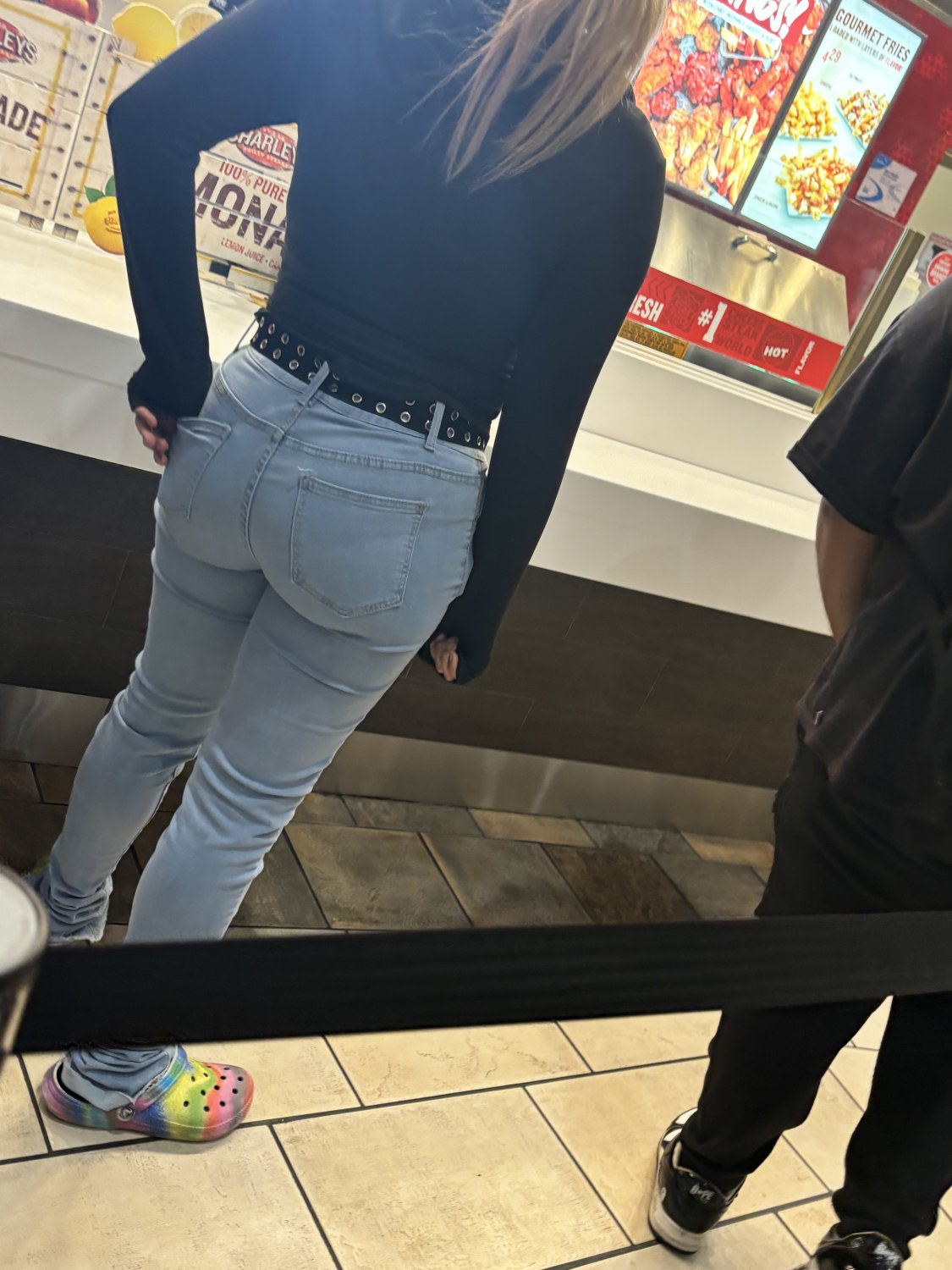 Cuffed butt in jeans #2PoEAVMs