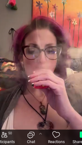 Vaping goth lesbo hottie with cleavage nose exhales #4fbM5Ya4