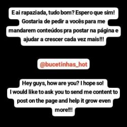 Mandem na dm, conteúdos de qualidade 🔥
