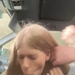Head in a parked car