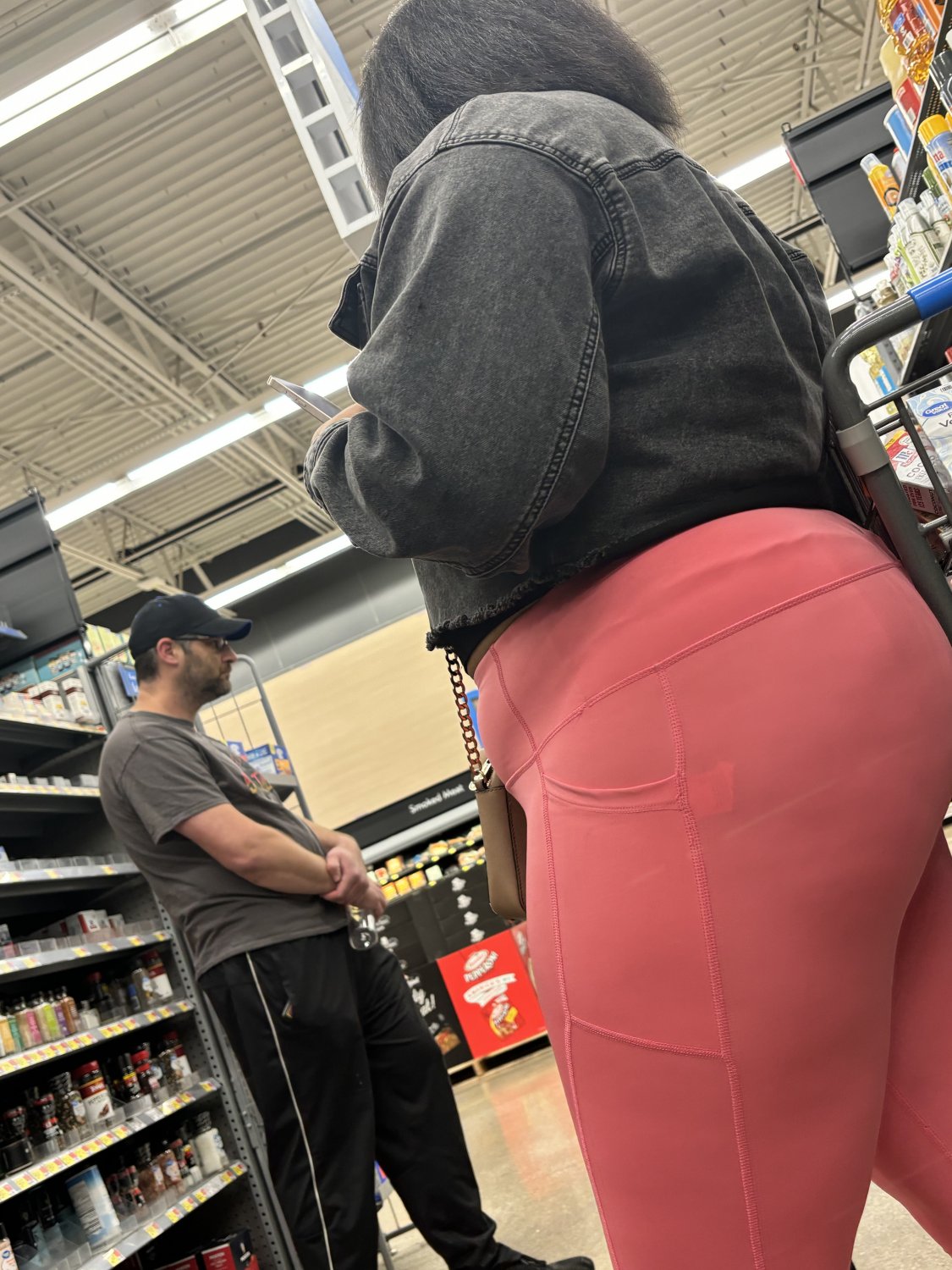 Think Booty Ebony in pink leggings (Thong) #73gnuUTP