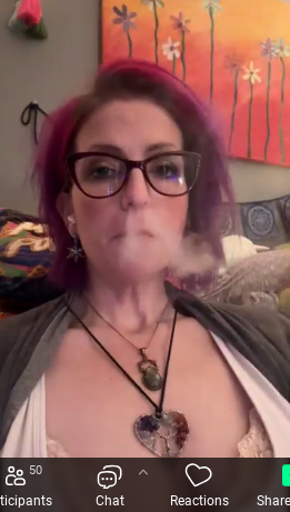 Vaping goth lesbo hottie with cleavage nose exhales #7YF7iU6Y