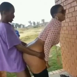 Big booty African chick agrees to suck his dick