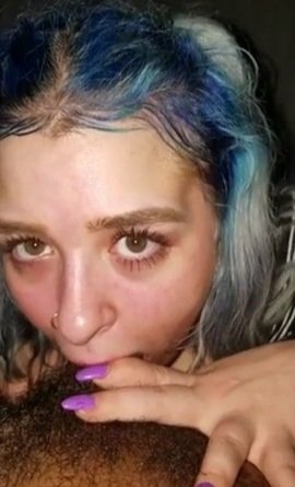 Blue-haired shows off her skills on BBC #9qd0GYFR