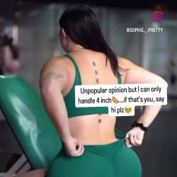 She can only handle 4 inches 🤏🏻