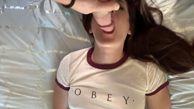 Cute face cum covered #dU57oKb7