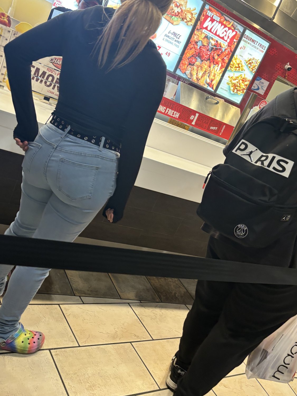 Cuffed butt in jeans #EXeHJOy8
