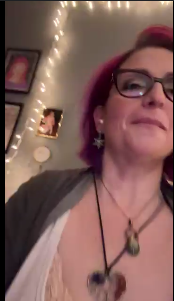 Vaping goth lesbo hottie with cleavage nose exhales #EYKr78WK