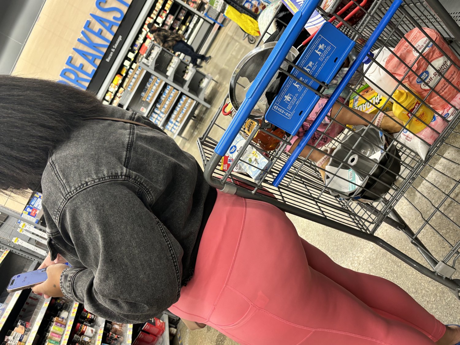 Think Booty Ebony in pink leggings (Thong) #FsfNtd2e
