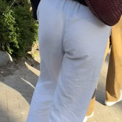 Teen seethrough panties in public