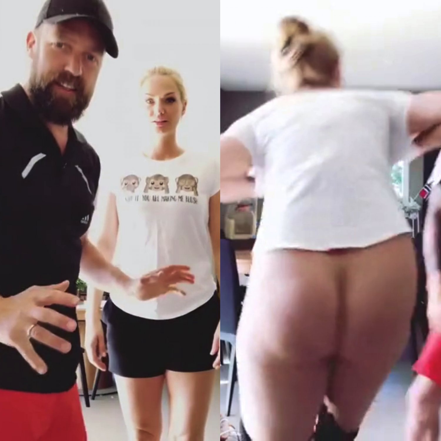 Pantsed - Husband pranks his wife 🤣🤣 #g0sYTJVQ