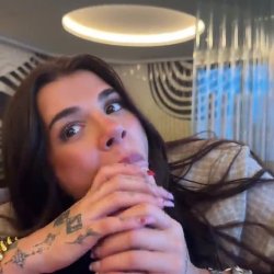 Awkward brunette fucks and takes facial