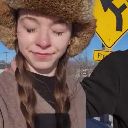 Russian Babe Walking in public covered in cum