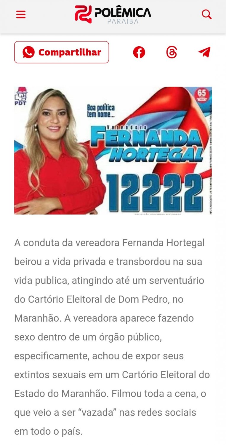Another Brazilian councilor from the municipality of Dom Pedro leaked videos cheating on her husband #NwETejbm