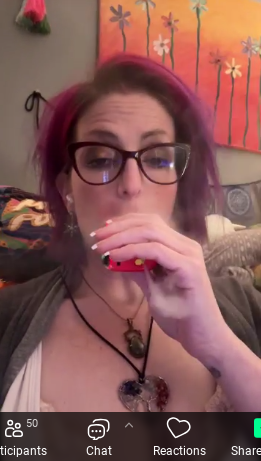 Vaping goth lesbo hottie with cleavage nose exhales #PKvRRt01