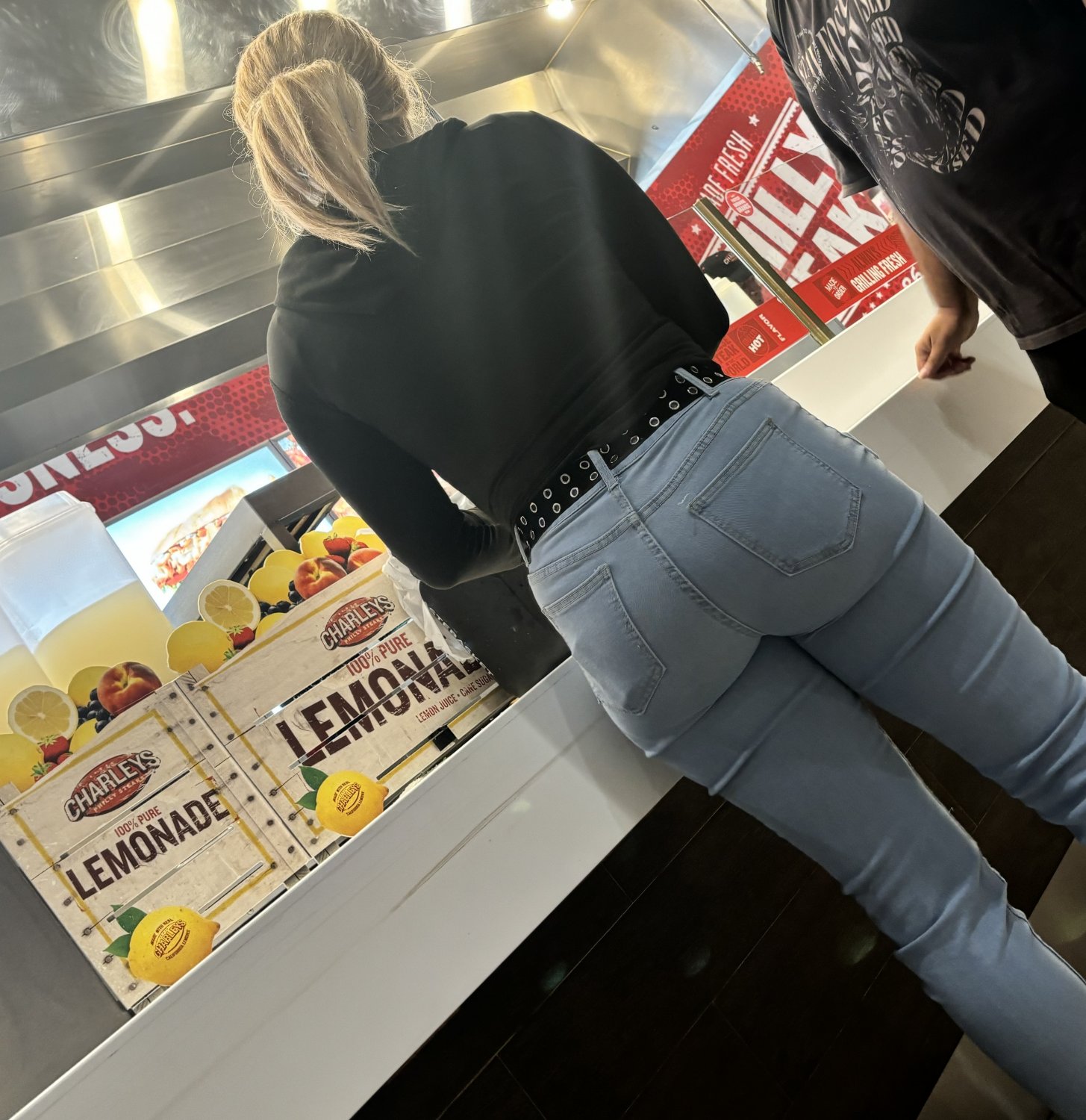Cuffed butt in jeans #pojWOhYL