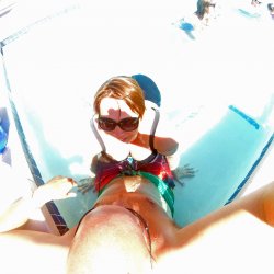 Can’t beleive Sharon did this at the MGM pool in Vegas