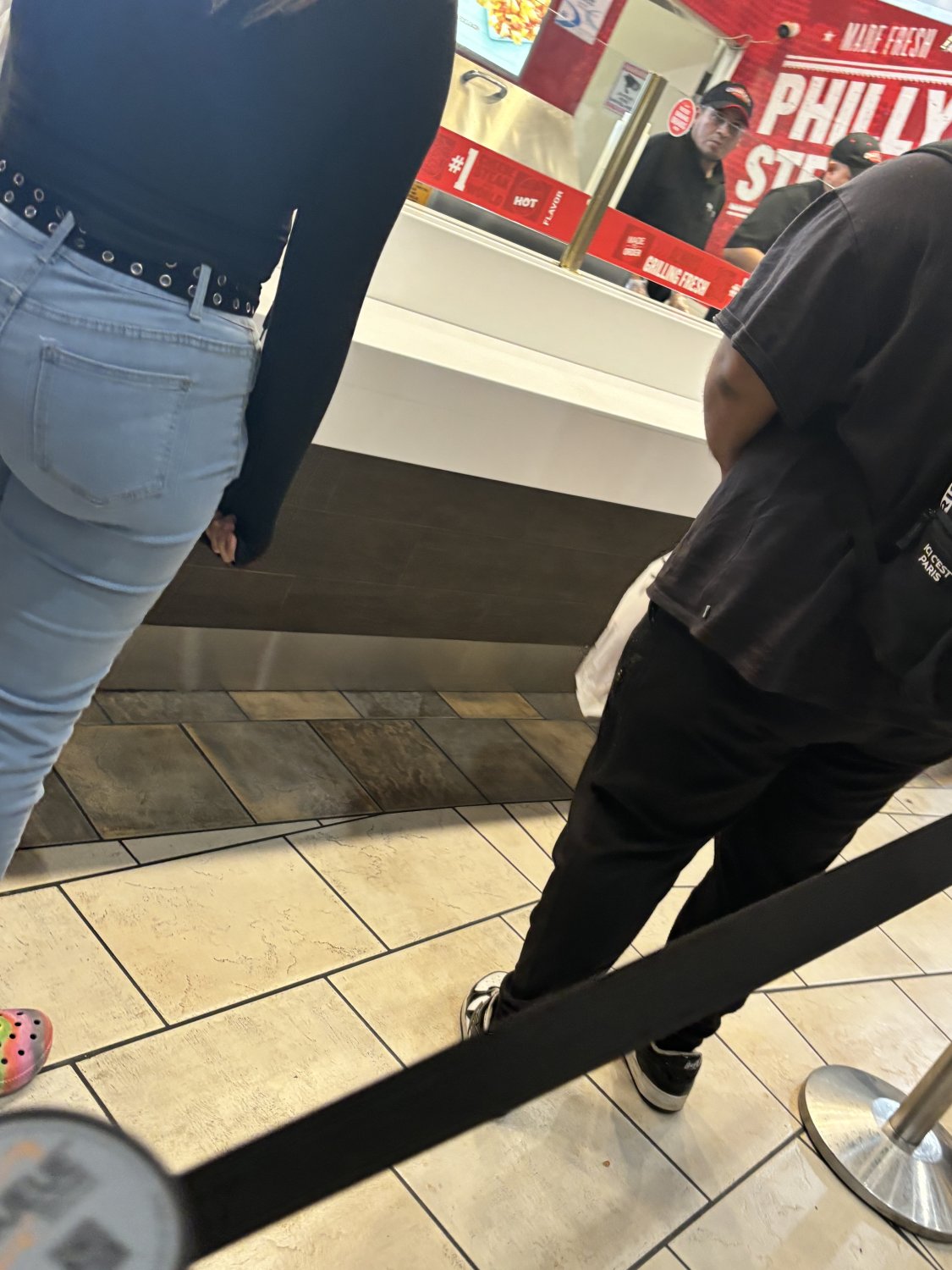 Cuffed butt in jeans #xxVaIZEi