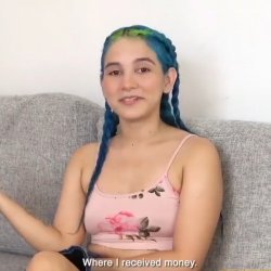 Colombian teen painanal casting with hard deep throat session