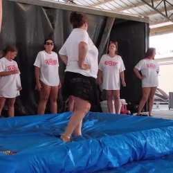 Drunk sluts showing off in wet tee contest