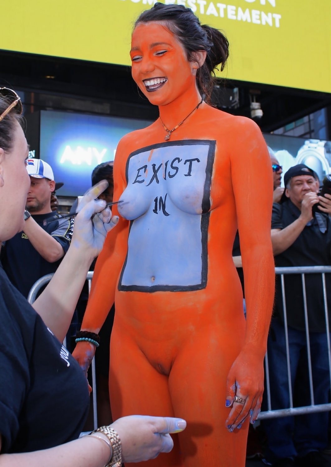 Pretty Nudist New Yorker Body Paint #AjIhtal4