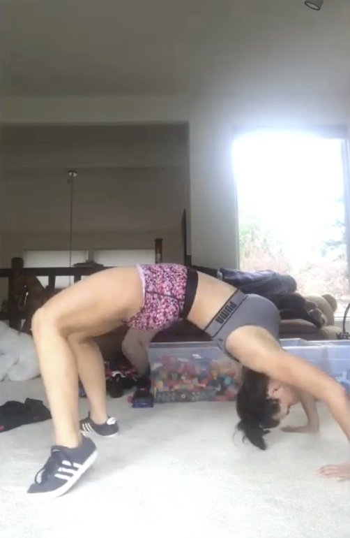 cklqfolg Best Friends mom in sports bras and yoga pants #cKlqfoLG