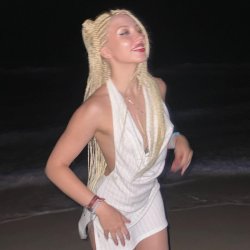 Moonlit goddess, dancing with the waves
