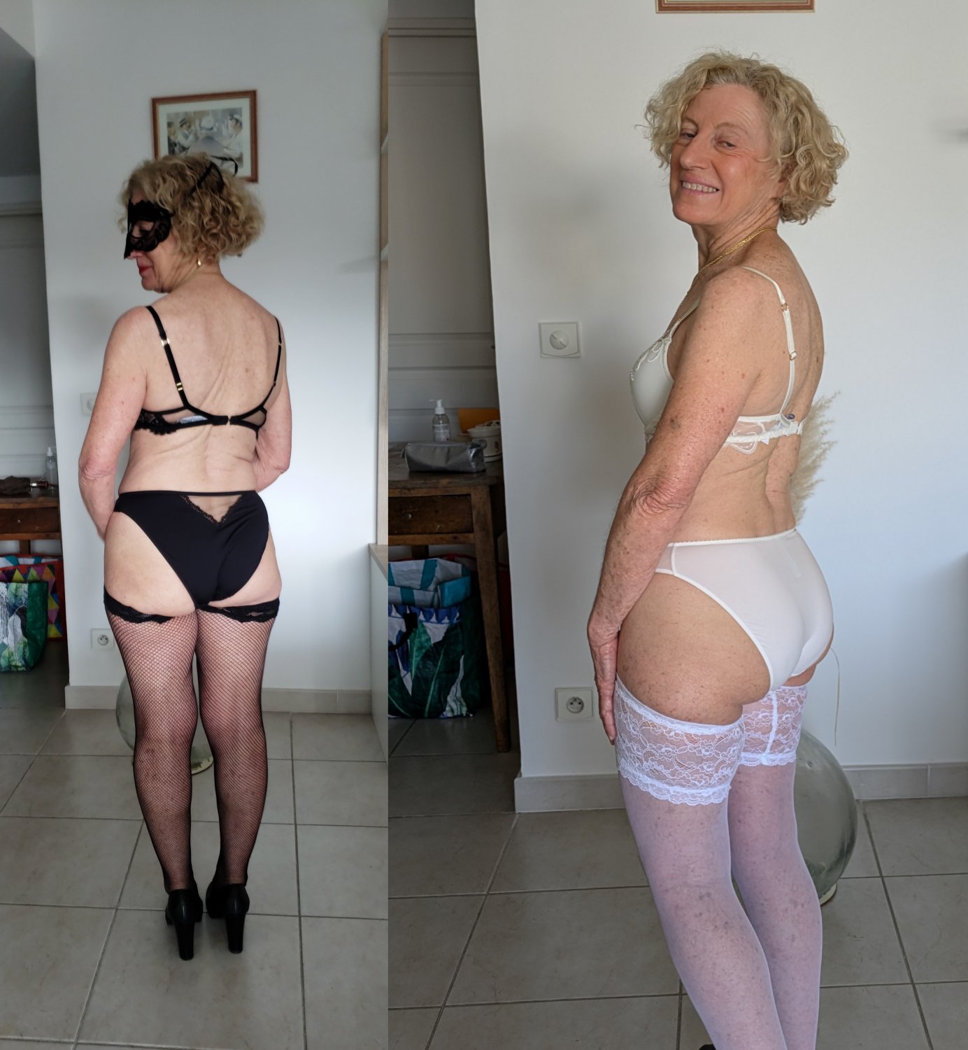 Black or white ? Granny nurse Solange agrees to pose #Evivr4XE
