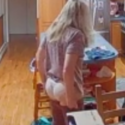 Milf wife strips, caught on ring camera
