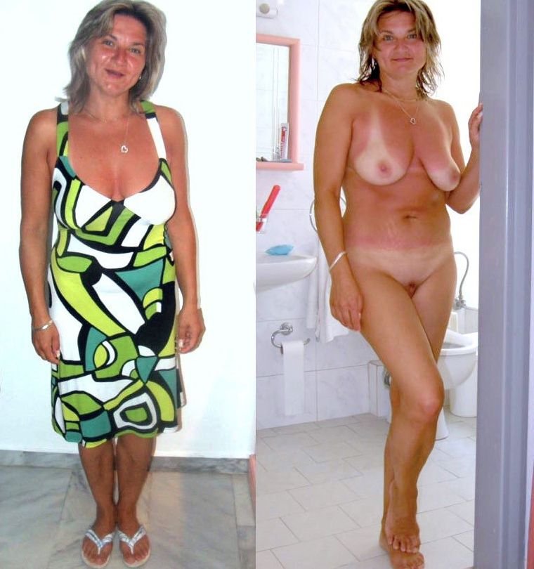 Mature dressed and undressed #FI2Irnuw