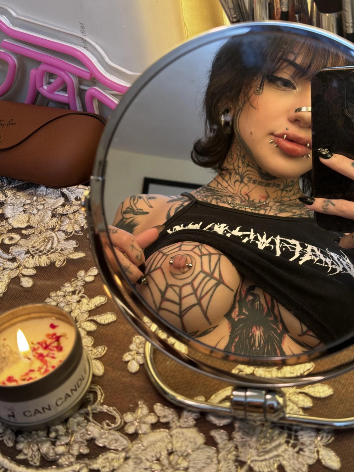 Heavily tattooed goth #FqvgxqYO