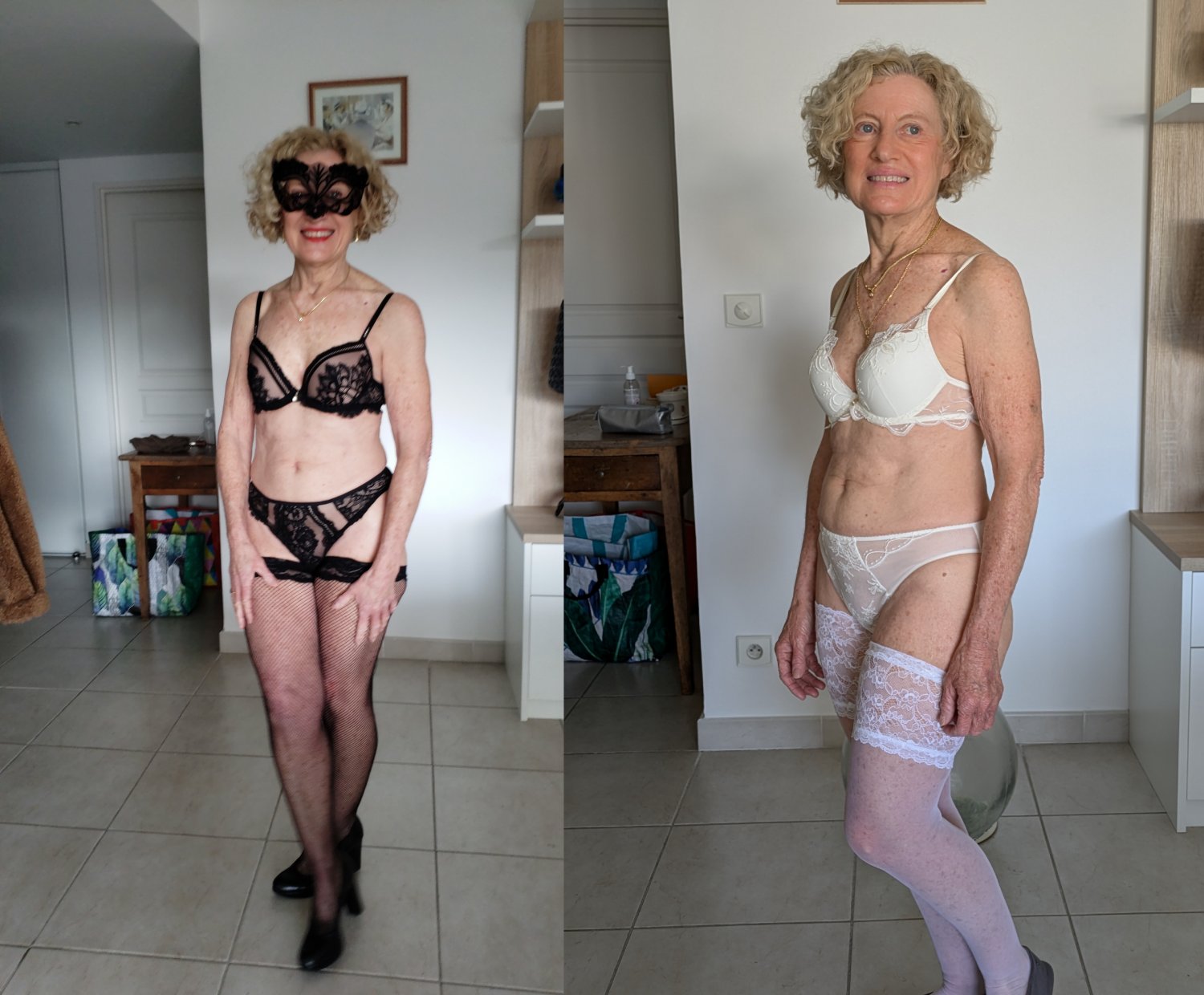 Black or white ? Granny nurse Solange agrees to pose #JTYWk2U8