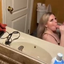 Bathroom fun with my girl