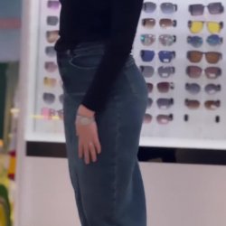 Chechen woman in headscarf works wonders with her hips